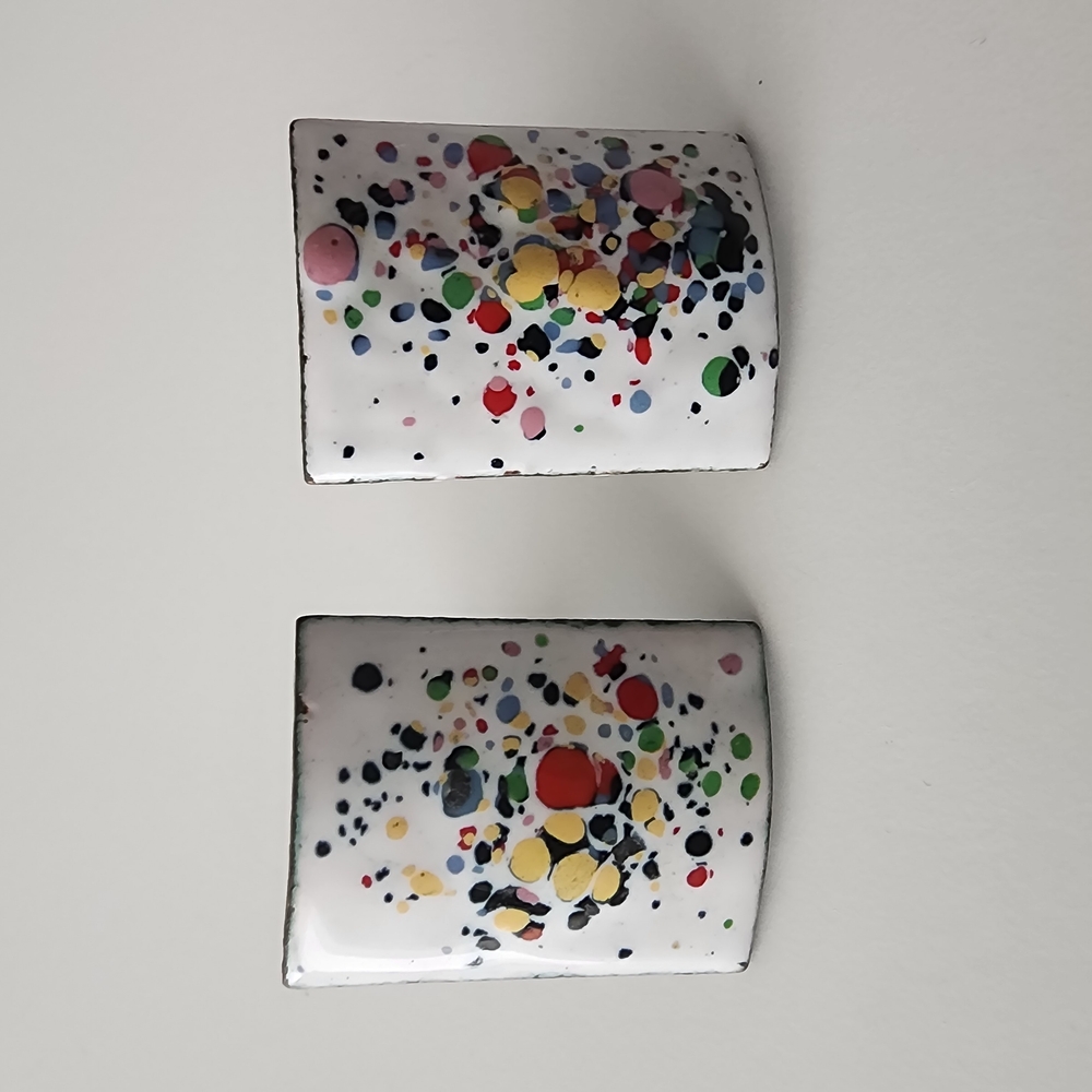 Coro Colorful Abstract Earrings